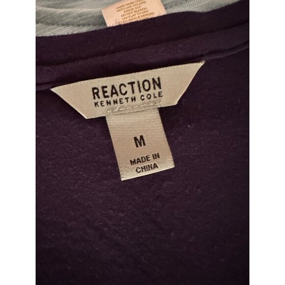 Kenneth Cole Reaction Blueish Purple Tunic Blouse Size M - Picture 3 of 6